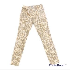J. Crew leopard print High Rise Toothpick jeans